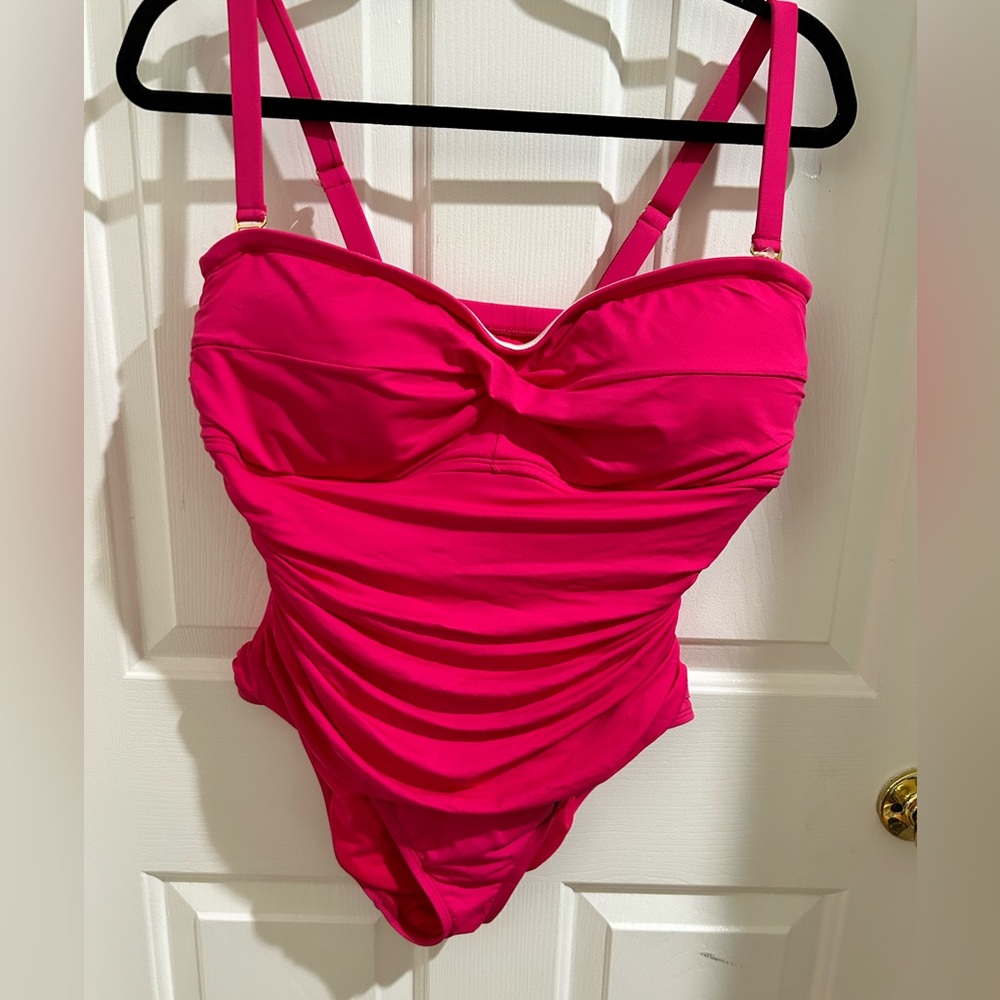 Lauren by Ralph Lauren One Piece Bathing Suit- NWT- Size 16w- Adjustable Straps